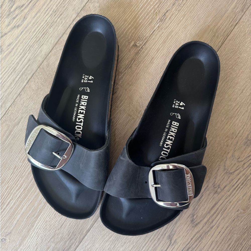 Birkenstock Women’s Black Madrid Slip-On Sandals